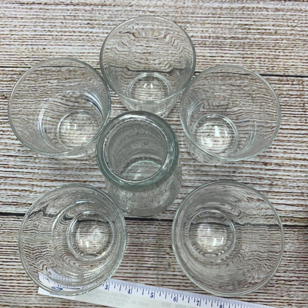 Clear Glass Bubble Decanter Carafe and 5 Tumbler Glasses Bulicante‎ Set